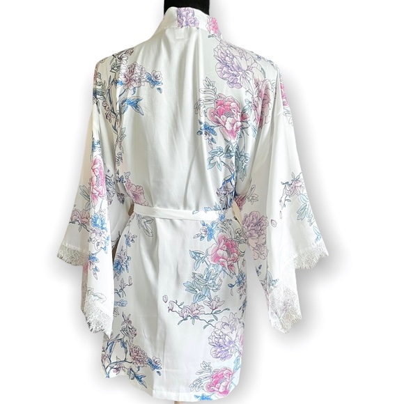 In Bloom by Jonquil Mia women’s floral wrap robe sleep loungewear chiffon L - Picture 9 of 13